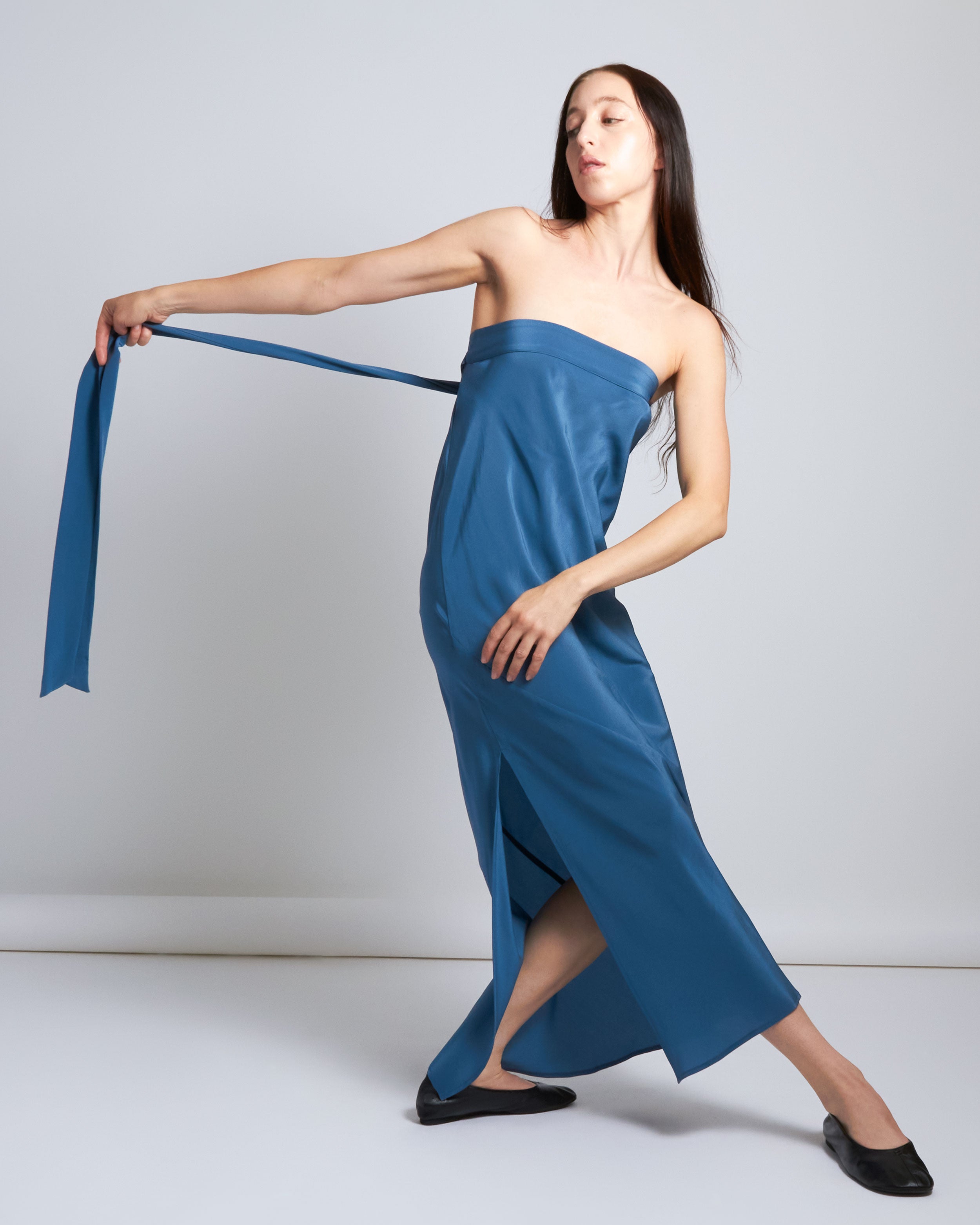 maliamills.com - kara skirt - benatar blue silk