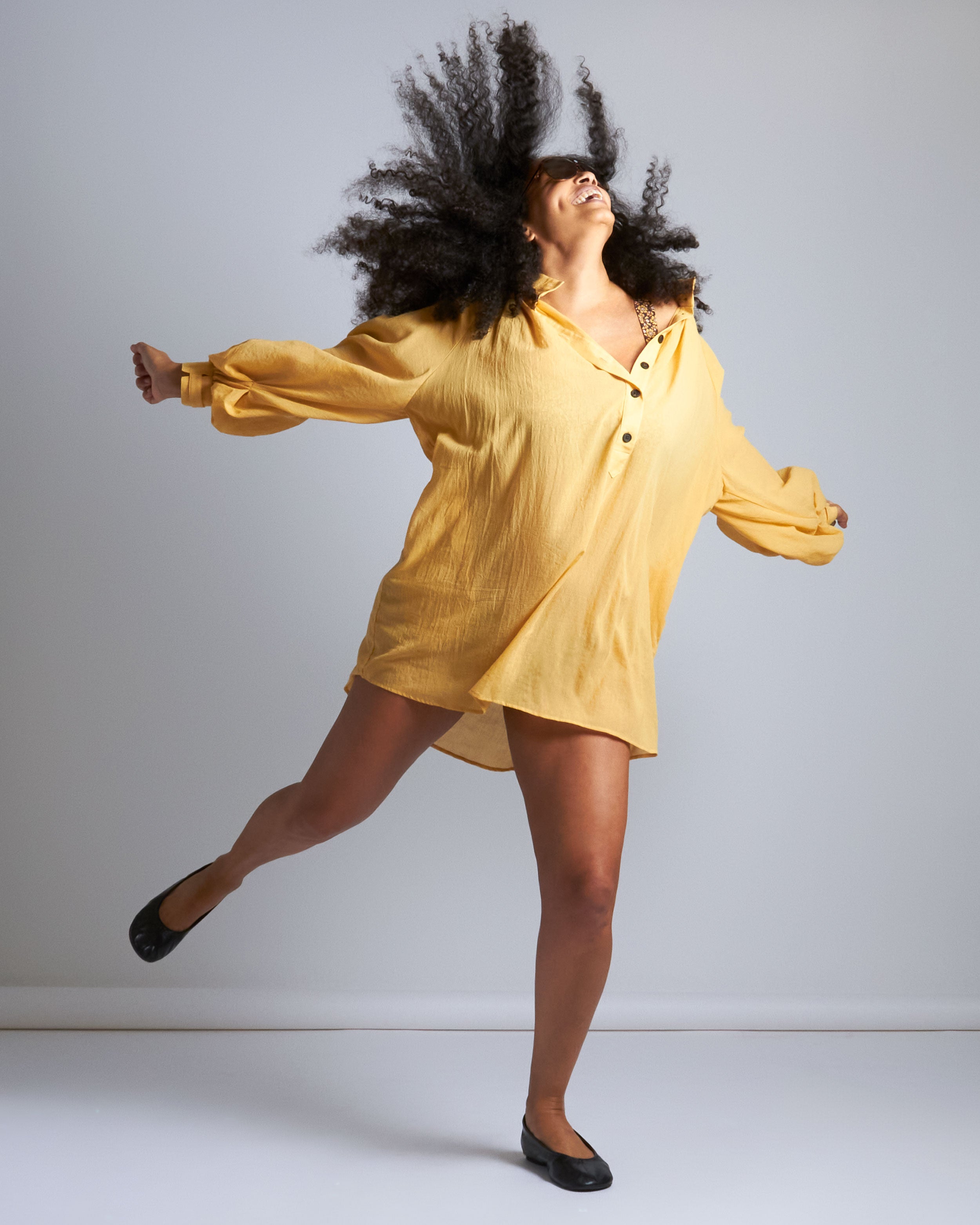 maliamills.com - ladyjane tunic - cassatt yellow cotton chiffon
