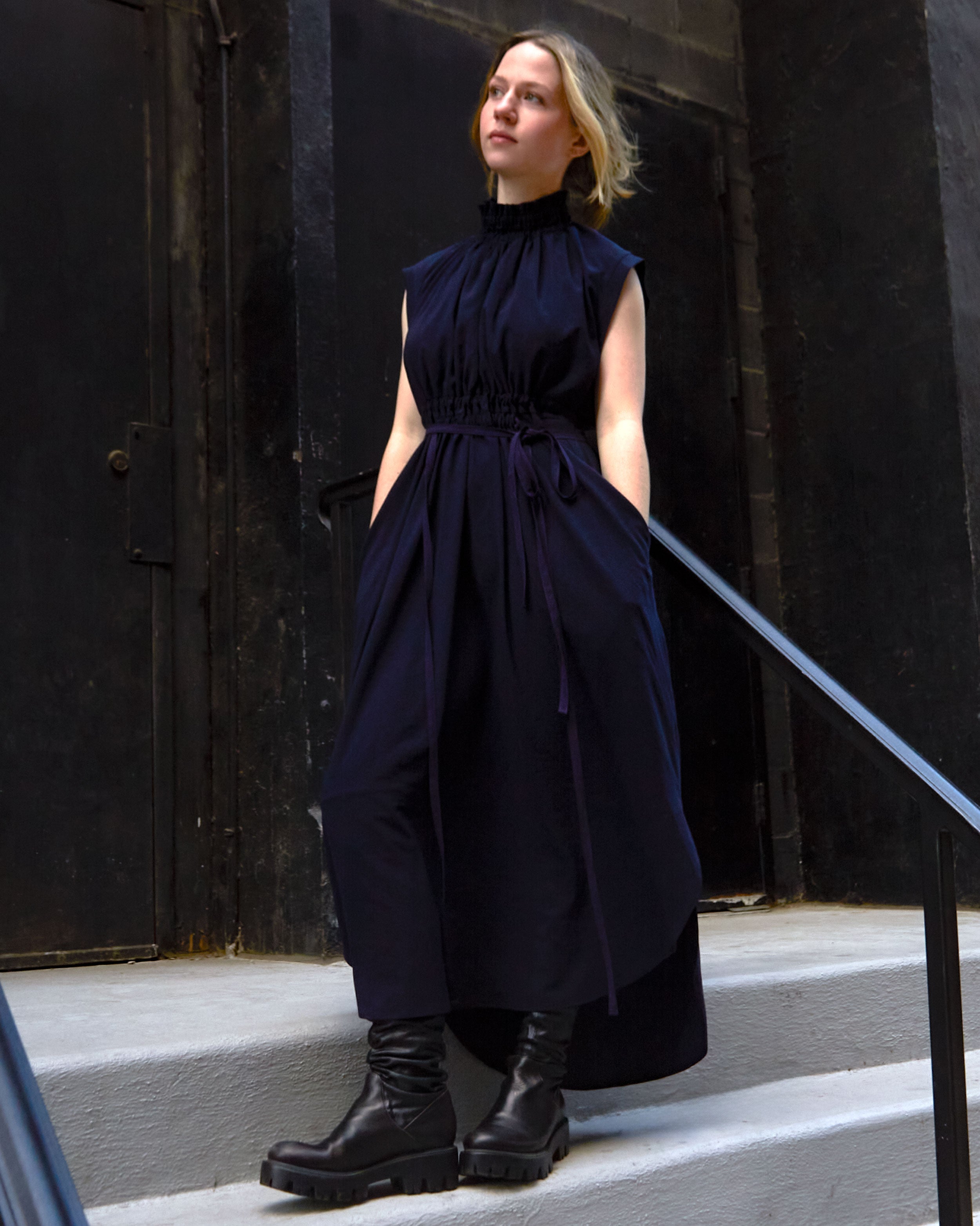maliamills.com - florence dress - binoche navy georgette